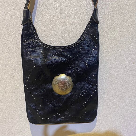 Moroccan Leather Crossbody Bag Women's Shoulder Bag Bohemian Tote Bag - Picture 3 of 7